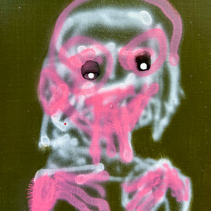 Sally Bourke, Untitled 30, 2026, acrylic on aluminium (framed), 10 x 8 cm