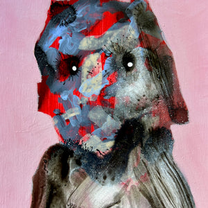 Sally Bourke, Untitled 33, 2026, acrylic on aluminium (framed), 10 x 8 cm