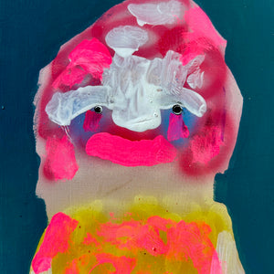 Sally Bourke, Untitled 34, 2026, acrylic on aluminium (framed), 10 x 8 cm