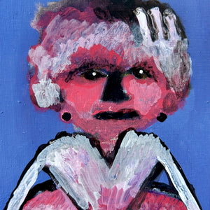 Sally Bourke, Untitled 36, 2026, acrylic on aluminium (framed), 10 x 8 cm