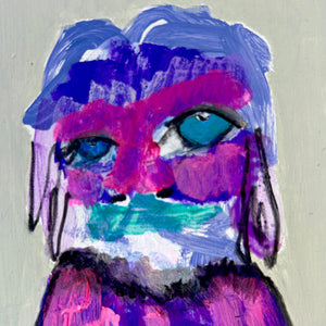 Sally Bourke, Untitled 38, 2026, acrylic on aluminium (framed), 10 x 8 cm