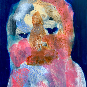 Sally Bourke, Untitled 39, 2026, acrylic on aluminium (framed), 10 x 8 cm