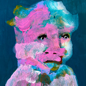 Sally Bourke, Untitled 40, 2026, acrylic on aluminium (framed), 10 x 8 cm