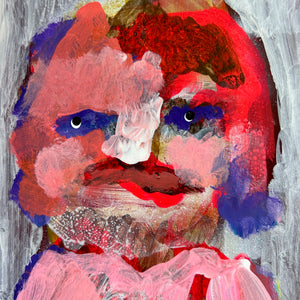 Sally Bourke, Untitled 41, 2026, acrylic on aluminium (framed), 10 x 8 cm