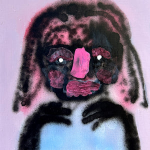 Sally Bourke, Untitled 43, 2026, acrylic on aluminium (framed), 10 x 8 cm