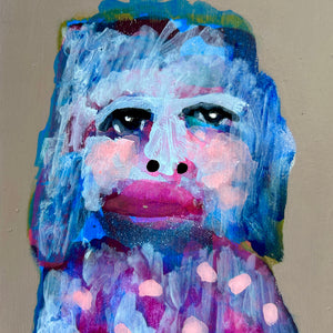 Sally Bourke, Untitled 44, 2026, acrylic on aluminium (framed), 10 x 8 cm