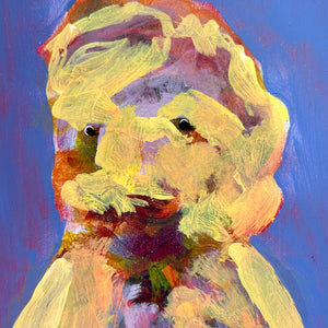 Sally Bourke, Untitled 46, 2026, acrylic on aluminium (framed), 10 x 8 cm