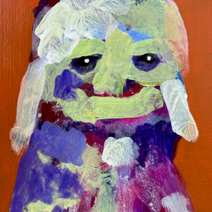 Sally Bourke, Untitled 48, 2026, acrylic on aluminium (framed), 10 x 8 cm