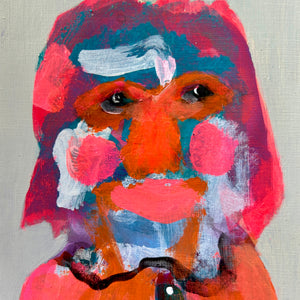 Sally Bourke, Untitled 49, 2026, acrylic on aluminium (framed), 10 x 8 cm
