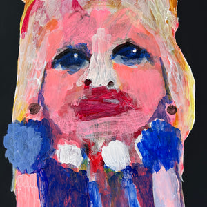 Sally Bourke, Untitled 5, 2025, acrylic on ampersand (framed), 41 x 31 cm