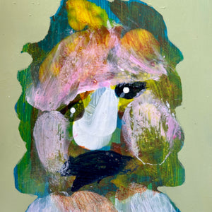 Sally Bourke, Untitled 50, 2026, acrylic on aluminium (framed), 10 x 8 cm