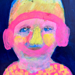 Sally Bourke, Untitled 51, 2026, acrylic on aluminium (framed), 10 x 8 cm