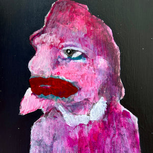 Sally Bourke, Untitled 52, 2026, acrylic on aluminium (framed), 10 x 8 cm