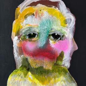 Sally Bourke, Untitled 9, 2026, acrylic on aluminium (framed), 30 x 25 cm