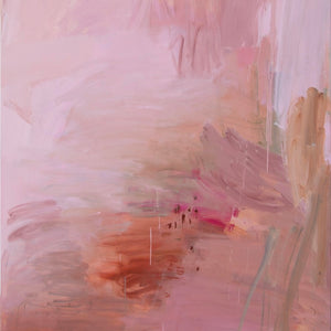 Bridie Gillman, Pink room, pink womb (at 7pm), 2023-25, oil on canvas, 203 x 137 cm
