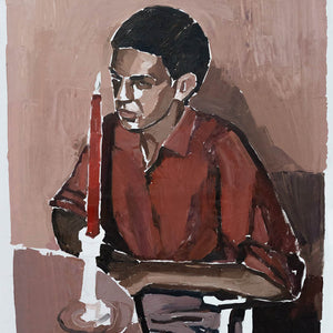 Clara Adolphs, Candlelight I, 2025, oil on linen, 84 x 64 cm