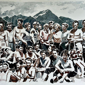 Clara Adolphs, Mountain Pass, 2023, oil on linen, 182 x 242 cm