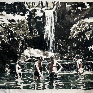 Clara Adolphs, Waterfall (November), 2024, oil on linen, 203 x 277 cm