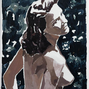 Clara Adolphs, Woman, Garden (Green), 2025, oil on linen, 60 x 48 cm