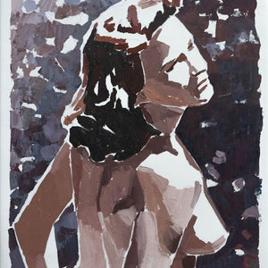 Clara Adolphs, Woman, Garden (Red), 2025, oil on linen, 59 x 48 cm