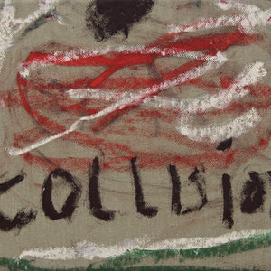 Georgia Spain, Collision, 2025, oil and oil stick on linen, 31 x 35.5 cm
