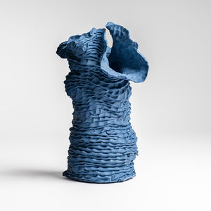 Sam Gold, Drench me in water, 2024, stoneware and cobalt, 31 x 20 cm irreg.
