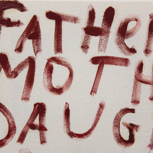 Georgia Spain, Father Mother Daughter, 2025, oil on cotton, 31 x 38 cm