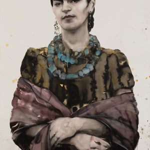 Fiona McMonagle, Magdalena Carman Frida Kahlo, 2023, watercolour, ink and gouache on paper, 170 x 115 cm