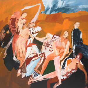 Georgia Spain, Getting down or falling up, 2021, acrylic on canvas, 180.6 x 187.5 cm | 2021 WINNER, Sulman Art Prize, Art Gallery of New South Wales