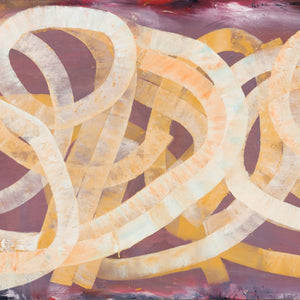 Ildiko Kovacs, Gold Ring, 2020, oil on board, 122 x 244 cm