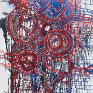 Zaachariaha Fielding, Untitled (319-25AS), 2025, acrylic on linen, 198 x 152 cm
