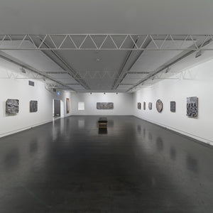 Binygurr Wirrpanda's 'Dancing Brolgas' at Hugo Michell Gallery, 2024.