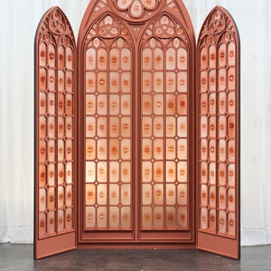 Fiona Roberts, The Commandment, 2024, MDF, resin, fixings, 240 x 160 cm  variable