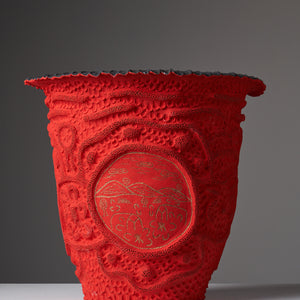 Josina Pumani, Untitled (478-25AS), 2025, hand-built stoneware and underglaze, 41 x 43 x 43 cm
