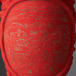 Josina Pumani, Untitled (716-25AS) (detail), 2025, hand-built stoneware and underglaze, 50 x 40 x 39 cm