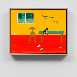 Marc Etherington, Boogins and a Slurpee, 2024, acrylic on canvas, 28 x 35.5 cm