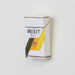 Marc Etherington's cigarette packs, 2023-24.