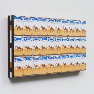 Marc Etherington, 8	Camels, 2024, acrylic on wood, 30.5 x 61 cm 