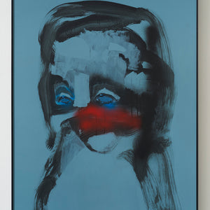 Sally Bourke, Soft devotion, 2023, oil on ampersand, 101.5 x 81.5 cm