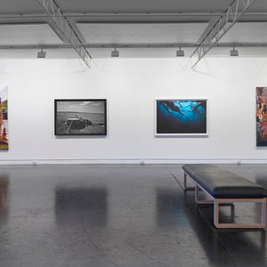 Zaachariaha Fielding, Trent Parke, Narelle Autio, and Georgia Spain in 'Summer in the Stockroom' at Hugo Michell Gallery, 2024.