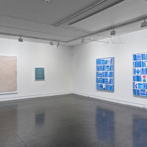 Clara Adolphs and Lucas Grogan in 'Summer in the Stockroom' at Hugo Michell Gallery, 2025.