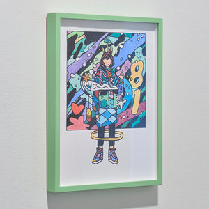 David Booth [Ghostpatrol], 81B Forever, 2025, ink And Watercolour On Paper, 42 x 32 cm Framed