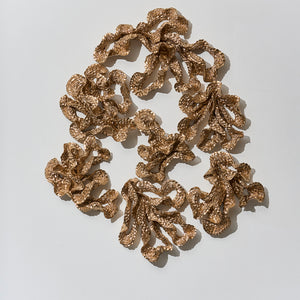 Sam Gold, I can breathe around you, 2025, stoneware and gold enamel, 115 x 92 x 20 cm