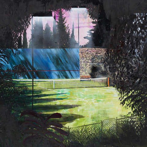 William Mackinnon, Le Terraces, 2026, acrylic, oil and automotive enamel on linen, 130 × 160 cm
