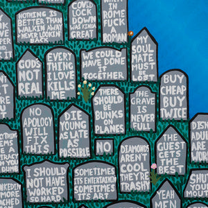 Lucas Grogan, A HILL TO DIE ON, 2026, acrylic on wood panel, 100 x 120 cm
