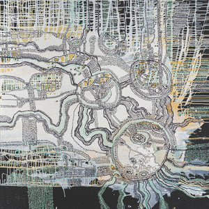 Zaachariaha Fielding, Untitled (669-24AS), 2024, acrylic and mixed media on Belgian linen, 160 x 160 cm