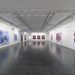 Zaachariaha Fielding's ‘Ngangkali (Night Sky)’ at Hugo Michell Gallery, 2025.