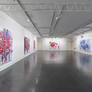 Zaachariaha Fielding's ‘Ngangkali (Night Sky)’ at Hugo Michell Gallery, 2025.