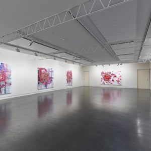 Zaachariaha Fielding's ‘Ngangkali (Night Sky)’ at Hugo Michell Gallery, 2025.