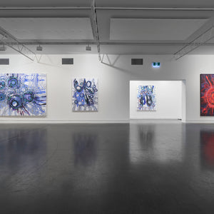 Zaachariaha Fielding's ‘Ngangkali (Night Sky)’ at Hugo Michell Gallery, 2025.